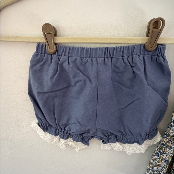 Girl August play set Charming Blue Floral Kids Matching Set - Picture 4 of 9